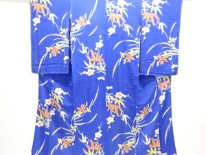 アンティーク　錦紗松竹蘭模様着物